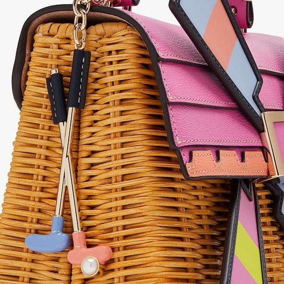 kate spade NWT! Tee Time Wicker 3D Windmill Top-handle Bag - Picture 7 of 12